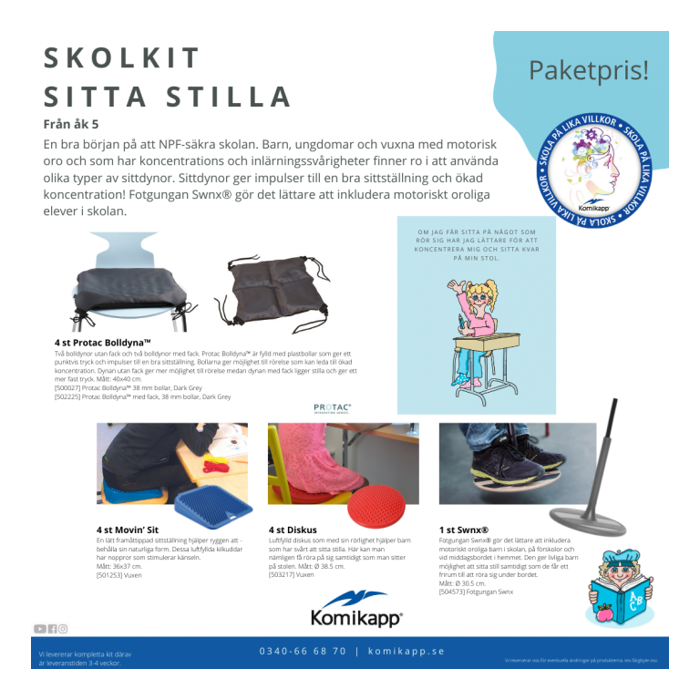 Skolkit sitta stilla från åk 5