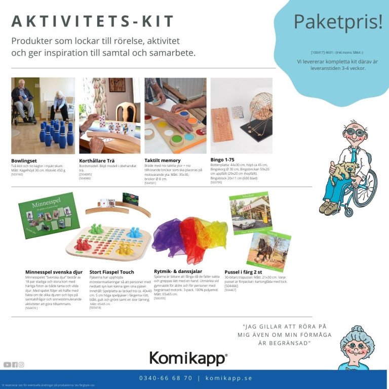 Aktivitets-kit för Äldreomsorg